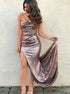 Strapless Sequins Mermaid Prom Dress with Slit LBQ0848